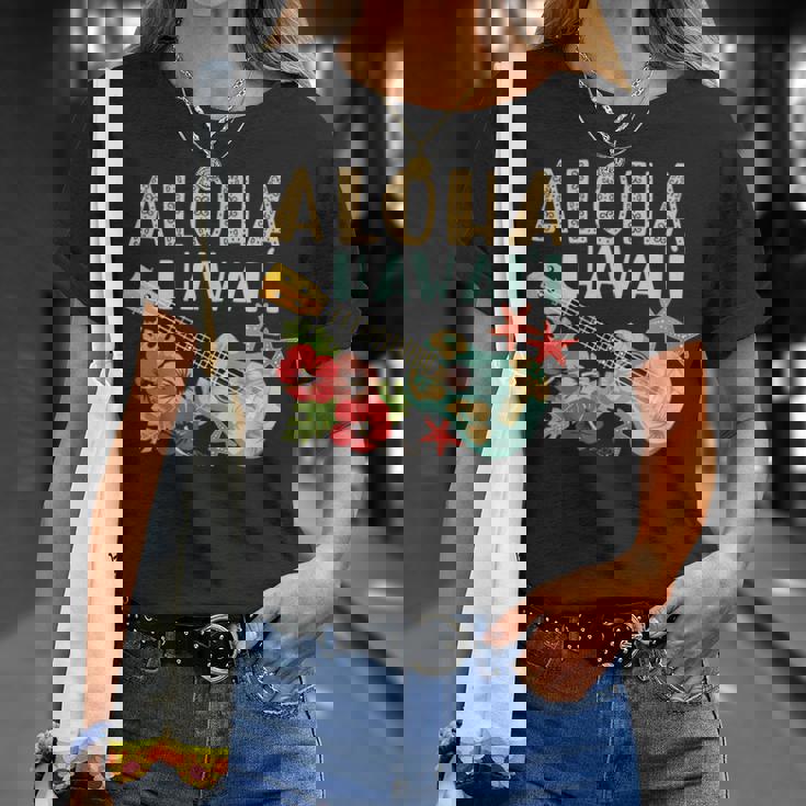 アロハ ハワイアン ウクレレ Tシャツ 彼女への贈り物