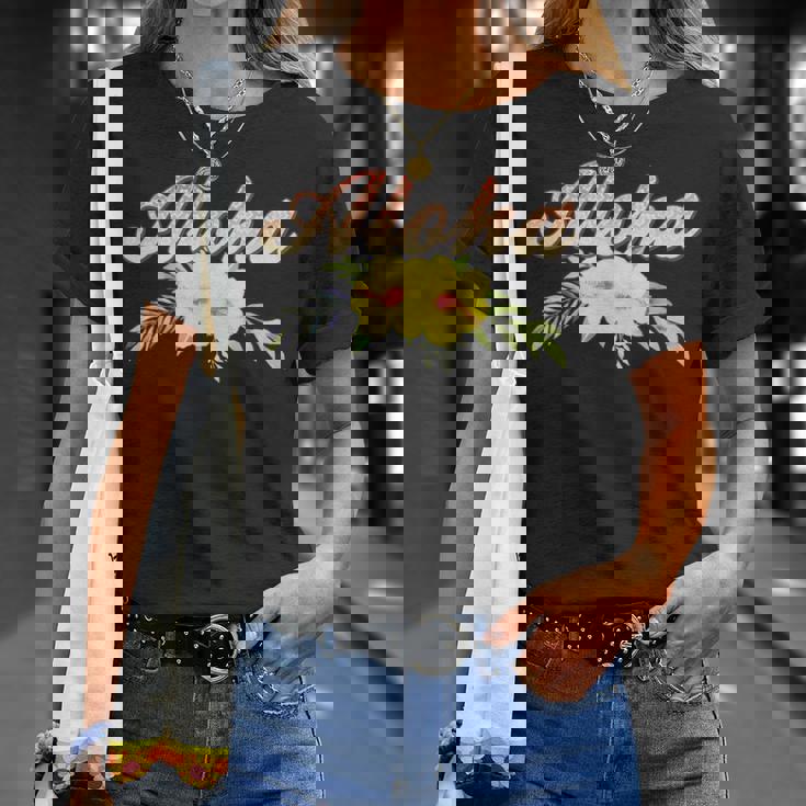 アロハイエロー ハイビスカス Tシャツ 彼女への贈り物