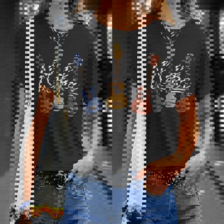 アロハ漫画 ウクレレ ハワイ ウケ ライフスタイル ウクレレ Tシャツ 彼女への贈り物