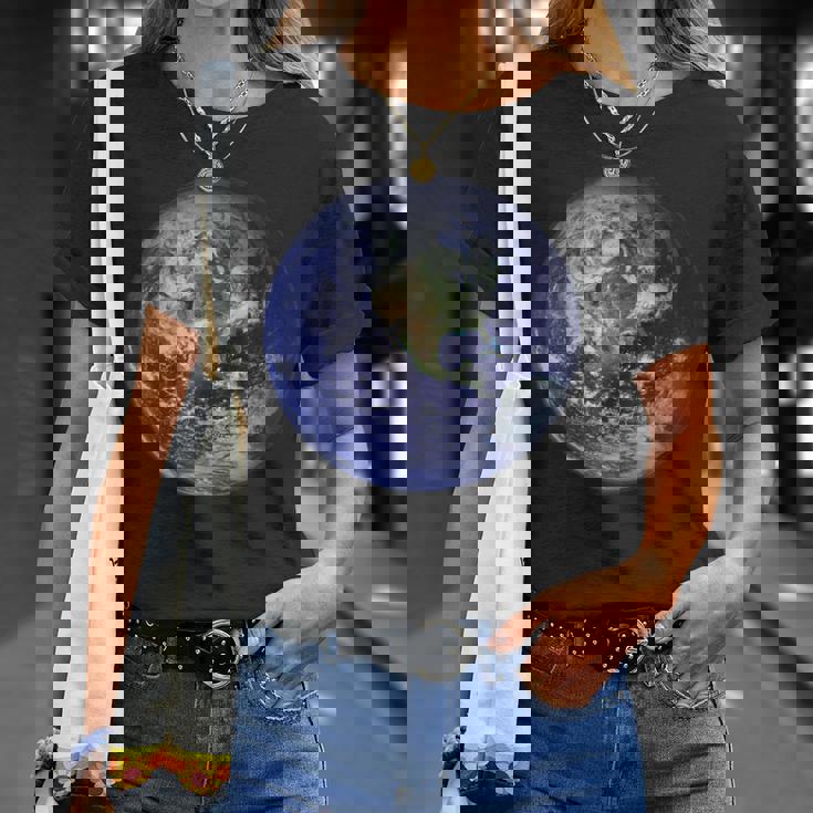 アースプラネット 地球 北米 平球 宇宙雲 Tシャツ 彼女への贈り物