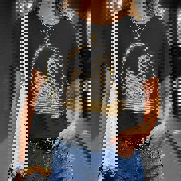 アート プリント モチーフとしての美しい白鳥、ギフトのアイデア Tシャツ 彼女への贈り物