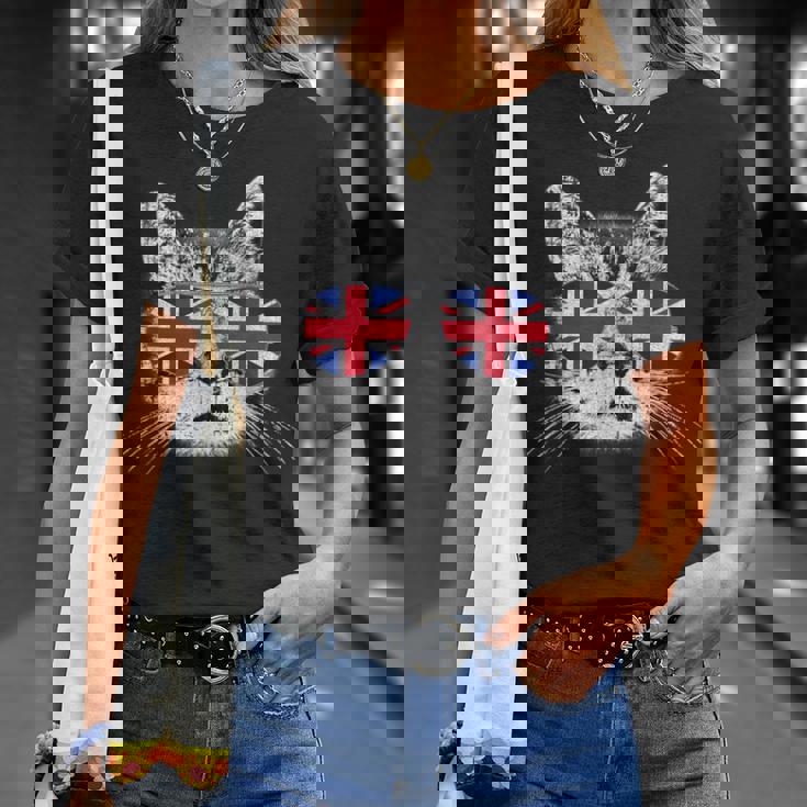イギリス ユニオンジャック フラッグ イギリス 猫 イギリス Tシャツ 彼女への贈り物