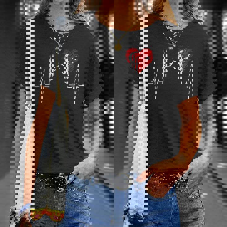 イスタンブールのスカイライン Heartbeat Turkey ブルーモスク Heart Istanbul 長袖tシャツ Tシャツ 彼女への贈り物