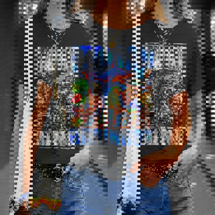 イタリア ブレイン ブートレッグ レトロ ミーム シャーク トラレロ トラララ Tシャツ 彼女への贈り物