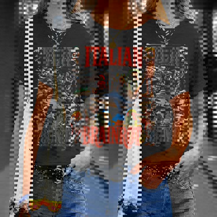 イタリアンブレイン レッド ウイルス ミーム マニア グラフィック Tシャツ 彼女への贈り物