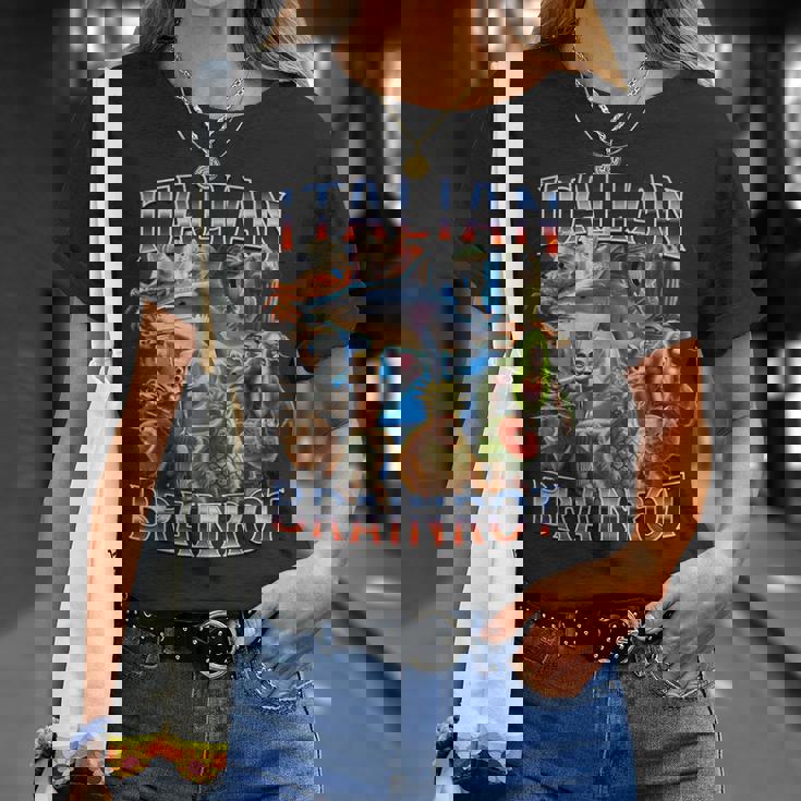 イタリアンブレインロット面白いイタリアンブレインロットミーム Tシャツ 彼女への贈り物