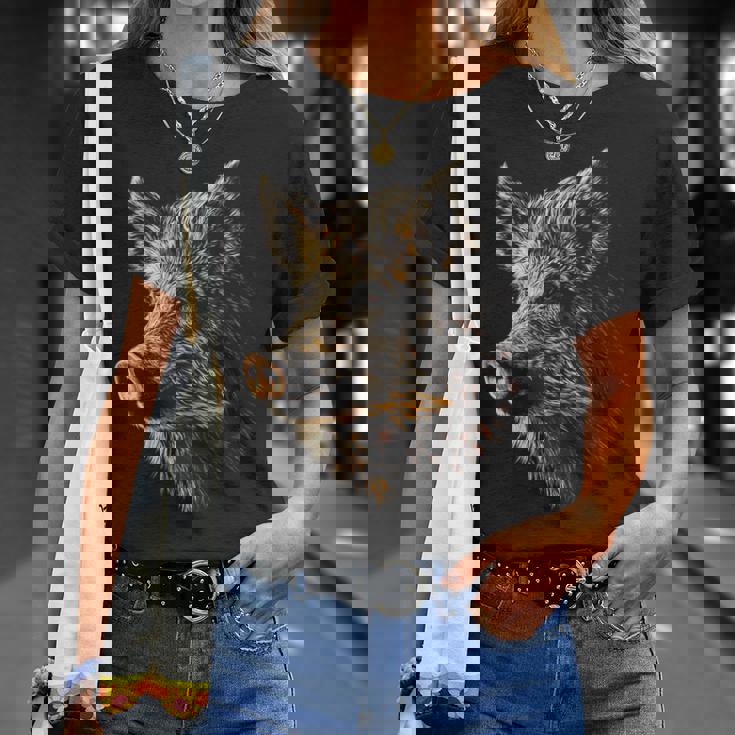 イノシシ 動物 モチーフ イラスト イノシシ Tシャツ 彼女への贈り物