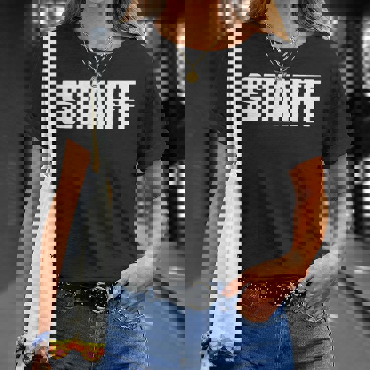 イベント、コンサート、ロード、クルーなどのスタッフ。 Tシャツ 彼女への贈り物