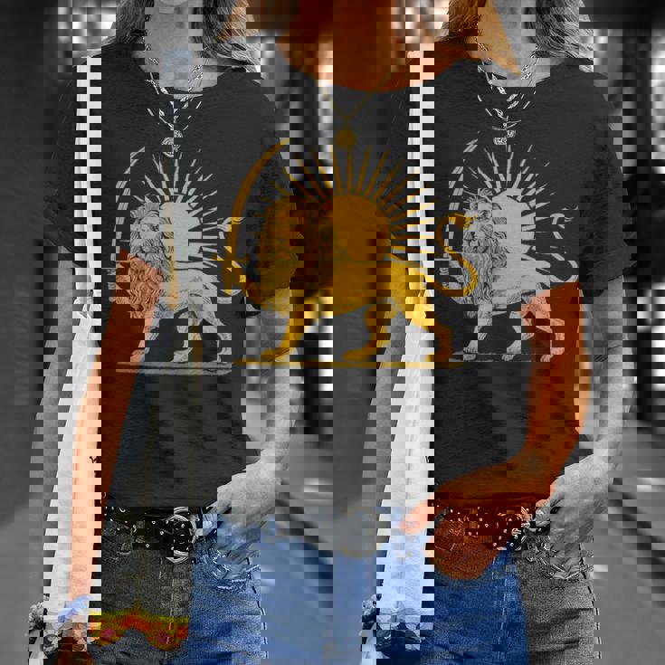 イラン国旗 ライオン サン ペルシャプライド イランtシャツ 長袖tシャツ Tシャツ 彼女への贈り物