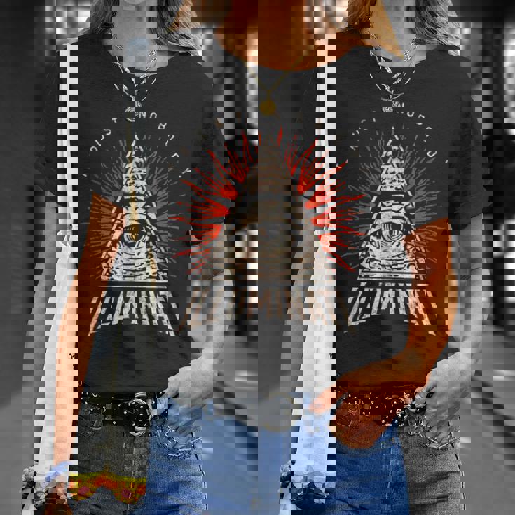 イルミナティは誰も信じない、誰も信じない、すべてを見る目、プロヴィデンス Tシャツ 彼女への贈り物