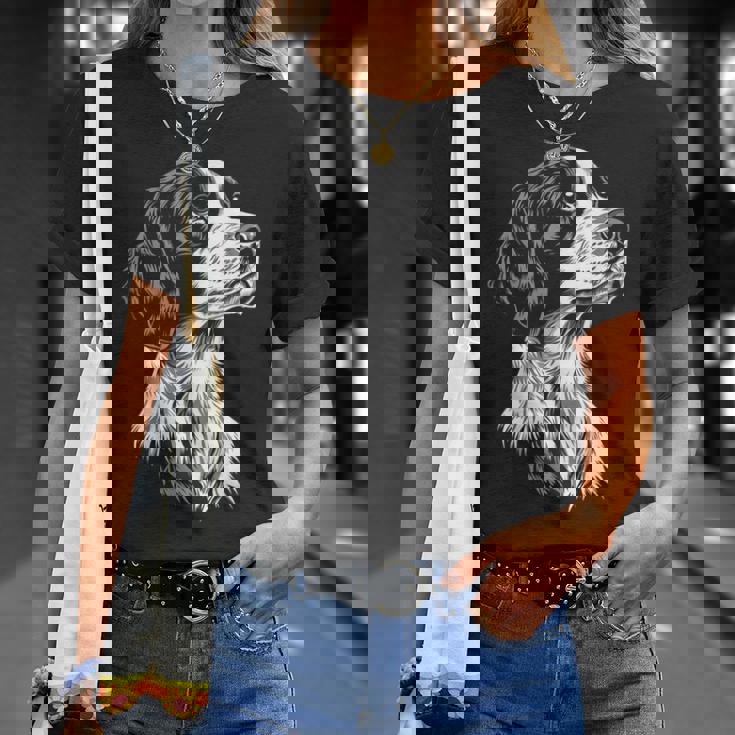 イングリッシュセッター 犬 モチーフ ペット イラスト イングリッシュセッター Tシャツ 彼女への贈り物