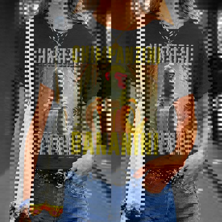 インターネットミーム 陽気なaiモンスタージョーク チンパンジーニ バナニーニ Tシャツ 彼女への贈り物