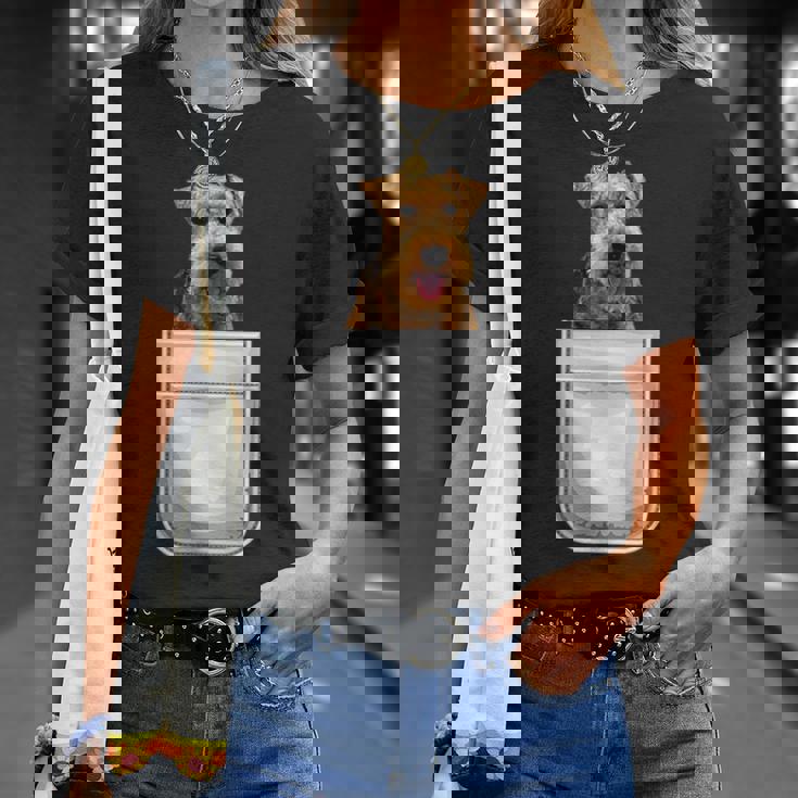 ウェルシュテリア パピー ドッグ ポケット入り Tシャツ 彼女への贈り物