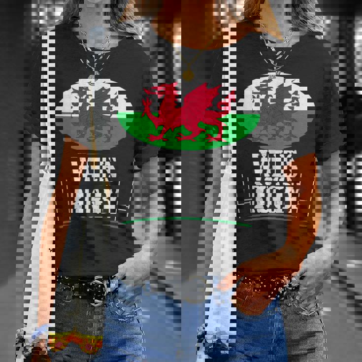 ウェールズ ラグビー チーム Cmon Cymru フラッグ Tシャツ 彼女への贈り物