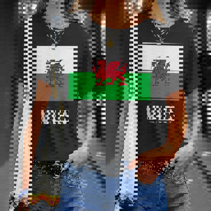 ウェールズのウェールズの旗 Tシャツ 彼女への贈り物