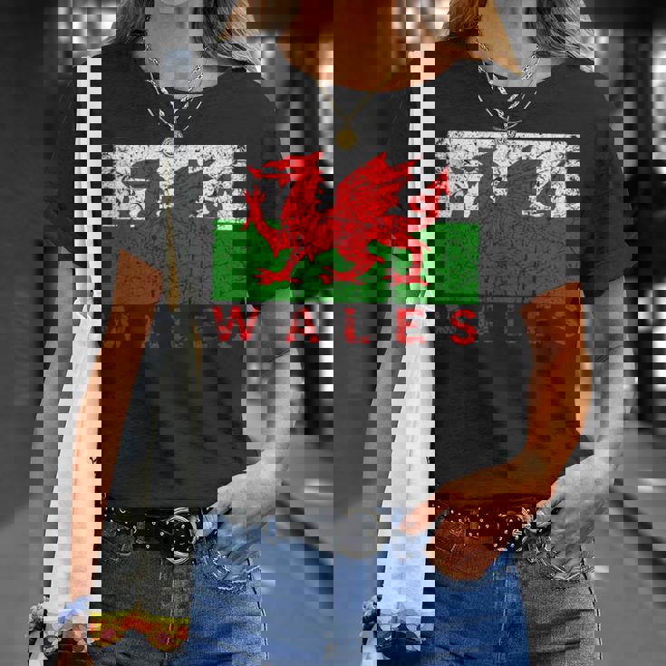 ウェールズ国旗 ウェールズ ドラゴン アンティーク調 メンズ レディース キッズ Tシャツ 彼女への贈り物