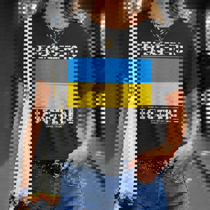 ウクライナへの平和 侵略を止めましょう。 Tシャツ 彼女への贈り物