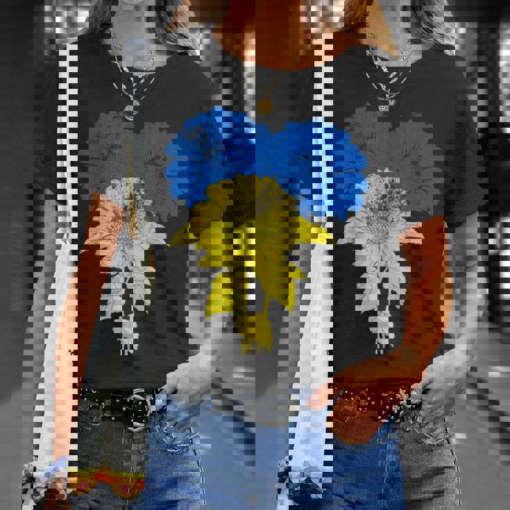 ウクライナ国旗 ひまわり ヴィンテージ ウクライナ支援 ウクライナ Tシャツ 彼女への贈り物