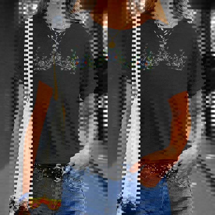 ウクライナ民族衣装 花模様 ウクライナ Tシャツ 彼女への贈り物