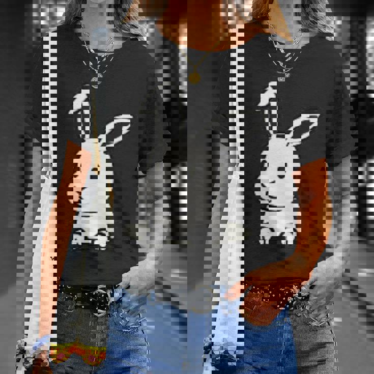 ウサギの穴から出てトラブルに巻き込まれる Tシャツ 彼女への贈り物