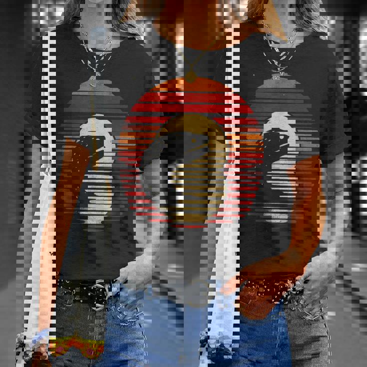 ウツボ サンセット レトロスタイル サファリ ヴィンテージ 70年代 釣り Tシャツ 彼女への贈り物