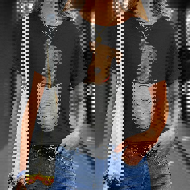 エアデールテリアウォーターサイドビングリーチェストポケットポケット Tシャツ 彼女への贈り物