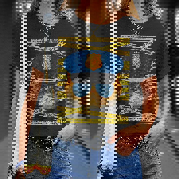 エキゾチック ショートヘア 警察官 警察官 面白い 警察 猫 Tシャツ 彼女への贈り物