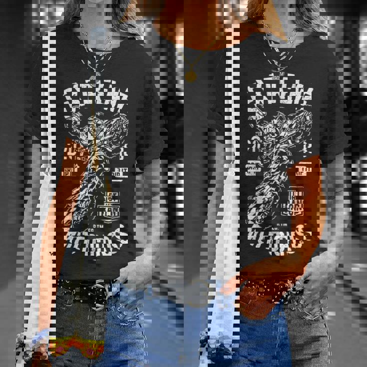 エクストリームモトクロスモータースポーツジャンプ Tシャツ 彼女への贈り物