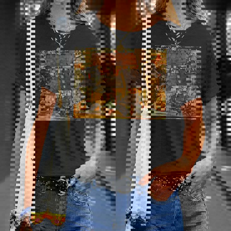 エゴン・シーレ作 イエロー・シティ 1914 Tシャツ 彼女への贈り物