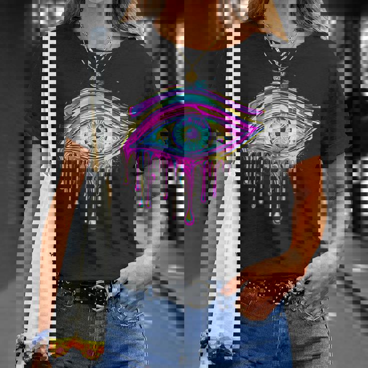 エジプトのホルスの目 トリッピー サイケデリック アート 宇宙 シュール Tシャツ 彼女への贈り物