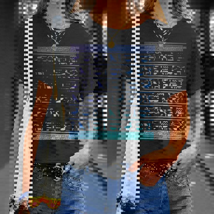 エジプトヒエログリフ古代エジプトの歴史 Tシャツ 彼女への贈り物