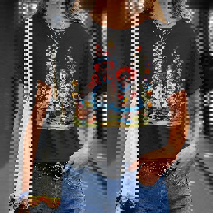 エッグハントにイースターバニーの耳を持つラガディアン。 Tシャツ 彼女への贈り物