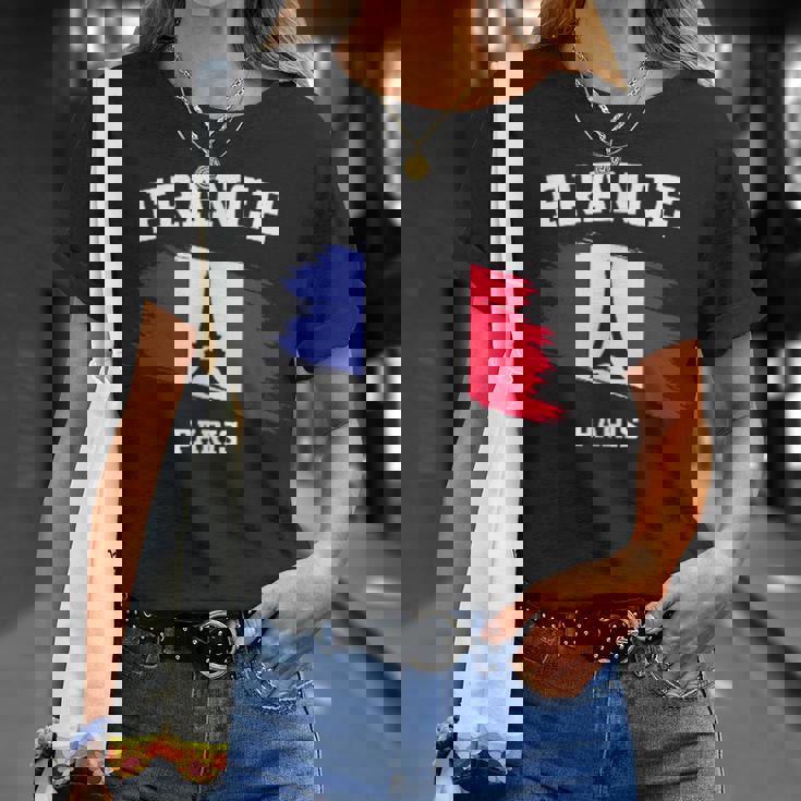 エッフェル塔 パリ フランス フランス 国旗 バケーション パリ Tシャツ 彼女への贈り物