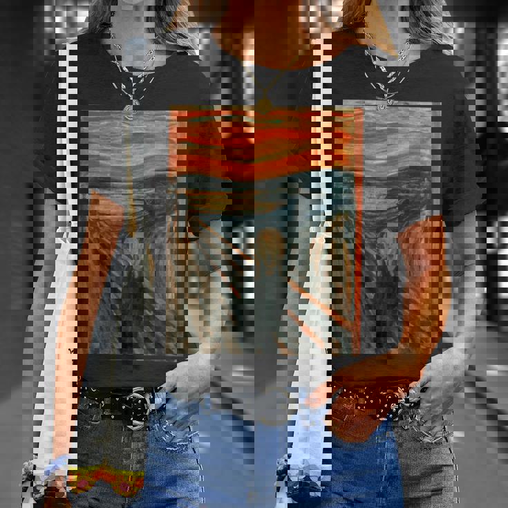 エドヴァルド表現主義の叫びムンクアート Tシャツ 彼女への贈り物