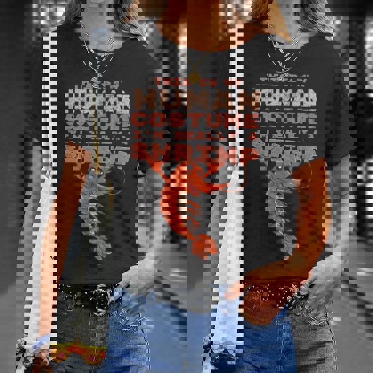 エビ 面白い人間のコスチューム レトロ エビやザリガニ Tシャツ 彼女への贈り物