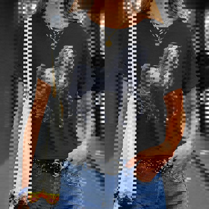 エレガントなアラビア馬のデザイン、馬好きに最適です。 Tシャツ 彼女への贈り物