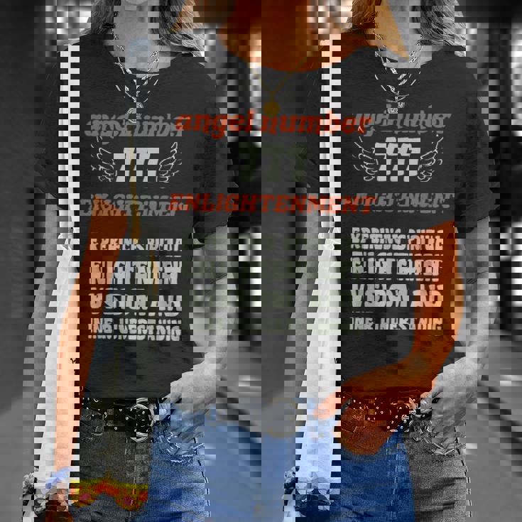 エンジェルナンバー777エンライトメント数秘術パーソナルナンバー777 Tシャツ 彼女への贈り物