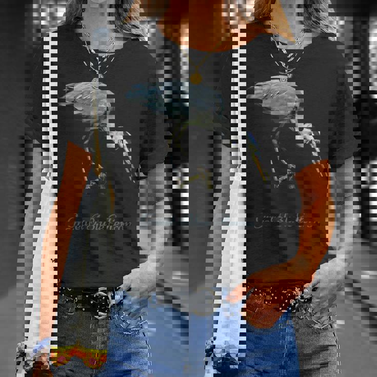 オオアオサギ 鳥類学 Tシャツ 彼女への贈り物