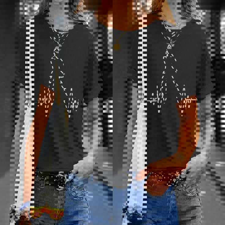 オオカミ ハウリング パルス ハートビート オオカミ コスチューム 動物 野生動物 Tシャツ 彼女への贈り物