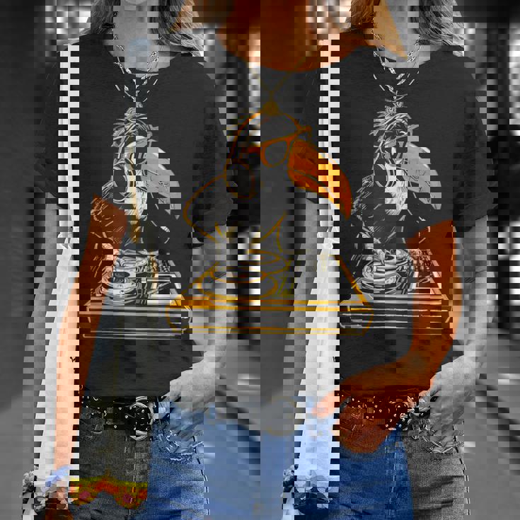 オオハシ Dj ターンテーブル Dj オオハシハウス ミュージック テクノ ビートメーカー Tシャツ 彼女への贈り物