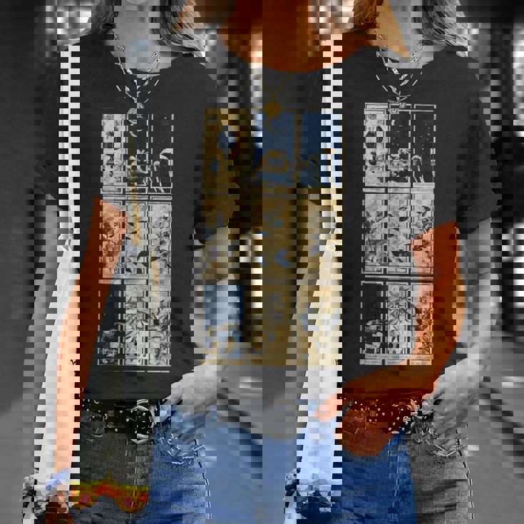 オカルト精神活性植物サイケデリックゴシック薬タロット Tシャツ 彼女への贈り物