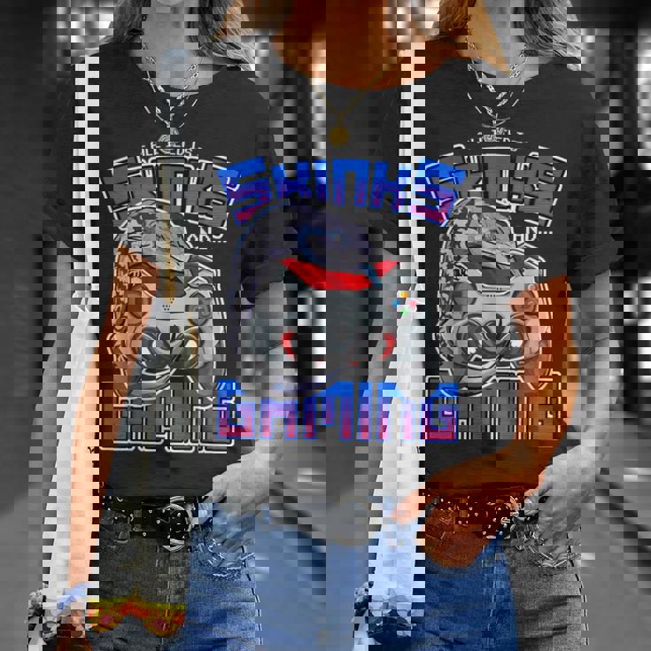 オール・アイ・ニード・イズ・アオジタトカゲとゲーム・ビデオゲーム・爬虫類 Tシャツ 彼女への贈り物