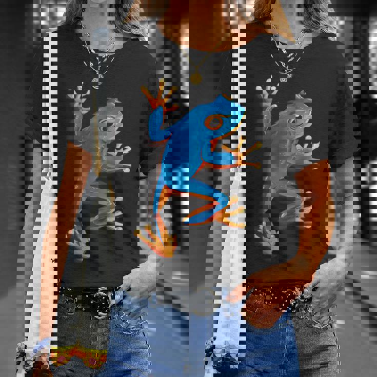 カエルの恋人-青いカエル Tシャツ 彼女への贈り物