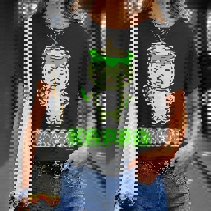 カッパ くん『セルフィー』河童【どうぶつフレンズ】きゅうり 妖怪 かわいい イラスト Tシャツ 彼女への贈り物