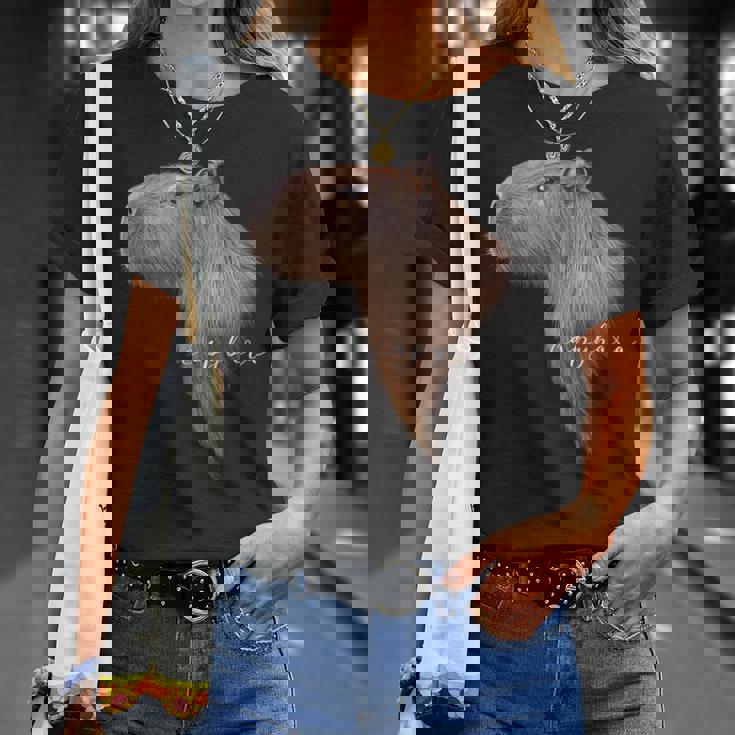 カピバラ グラフィック アート カピバラ Ro Ro Ro歯動物 アニマル ラバー Tシャツ 彼女への贈り物