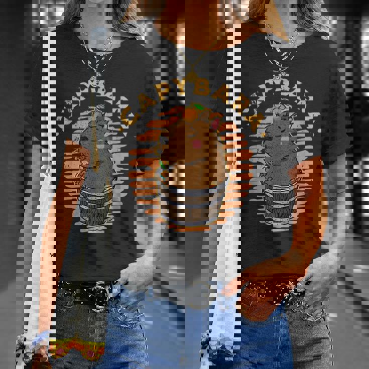 カピバラ 飼育員 動物 げっ歯類 自然 リラックス スパ Tシャツ 彼女への贈り物