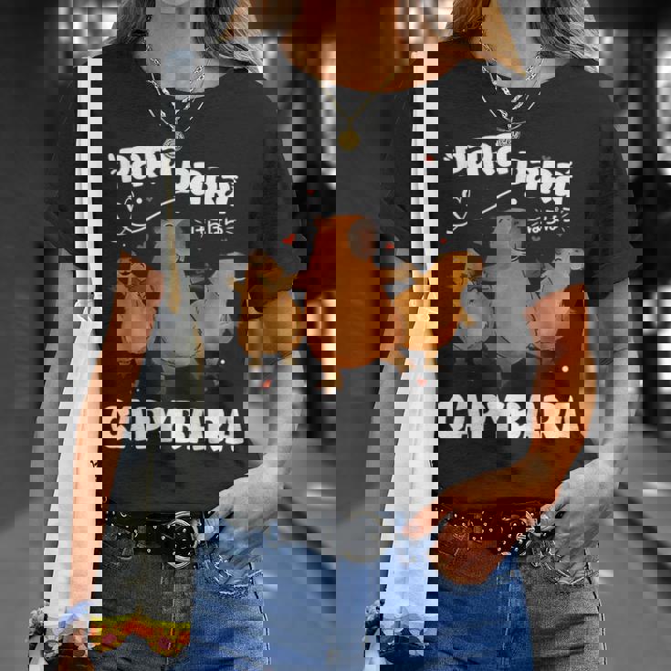 カピバラ好きファニーパラパラカピバラ Tシャツ 彼女への贈り物