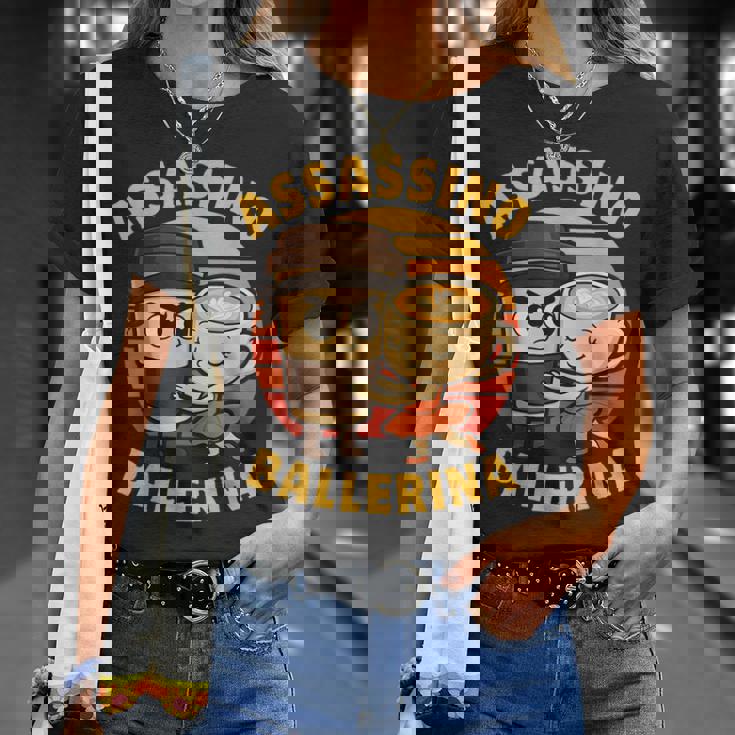 カプチーノ アサシーノ バレリーナ 面白い イタリアン ブレイン ミーム Tシャツ 彼女への贈り物