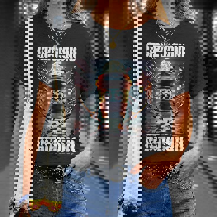 カプチーノ・アサシーノ イタリアンブレインロットミーム Tシャツ 彼女への贈り物