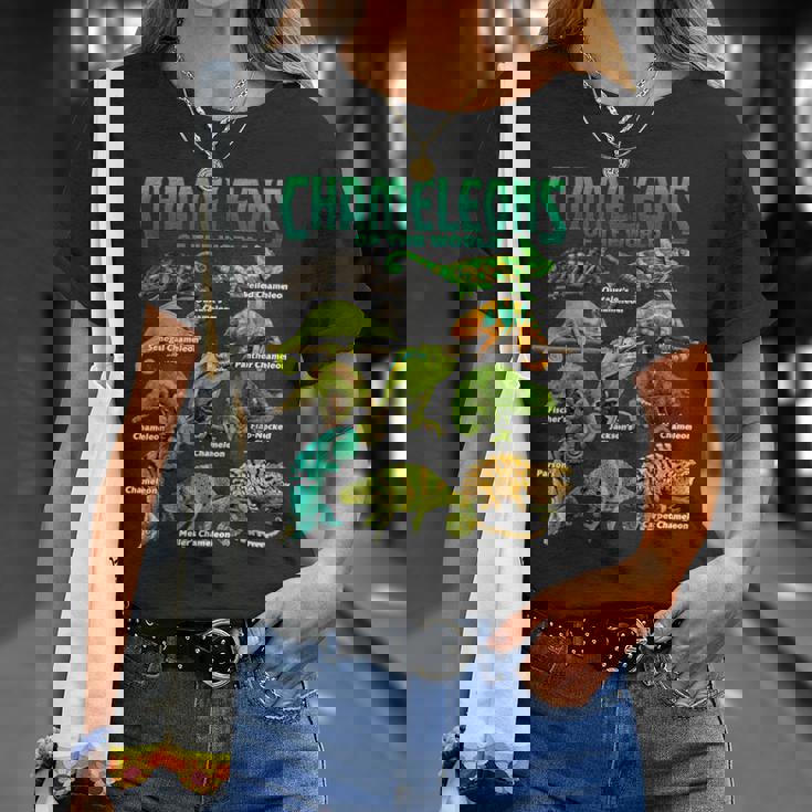 カメレオンズ・オブ・ザ・ワールド 知育爬虫類 トカゲ好き Tシャツ 彼女への贈り物